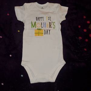 Handmade happy 1st mother day onesies 12M